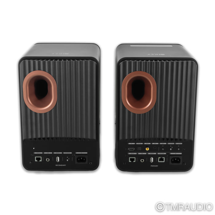 KEF LS50 Wireless II Active Bookshelf Speakers; Black Pair