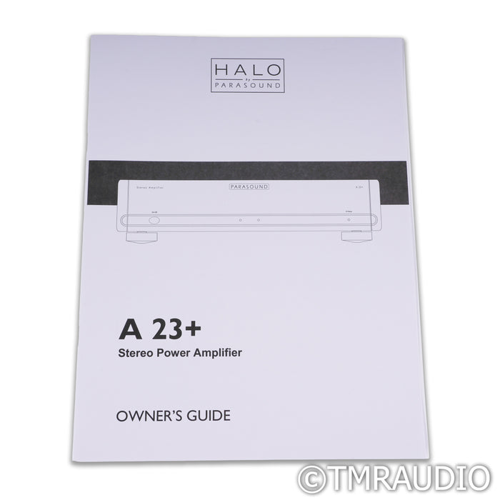 Parasound Halo A23+ Stereo Power Amplifier; A23 Plus; Silver