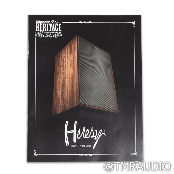 Klipsch Heresy IV Floorstanding Speakers; Distressed Oak Pair