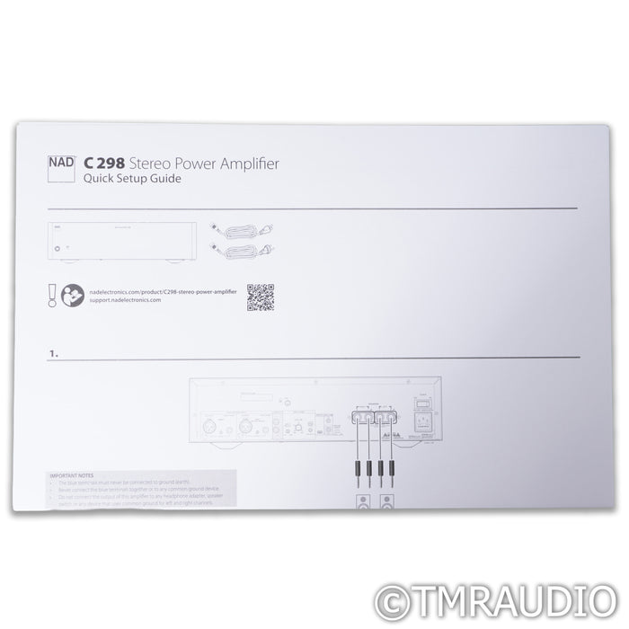 NAD Electronics C298 Stereo Power Amplifier