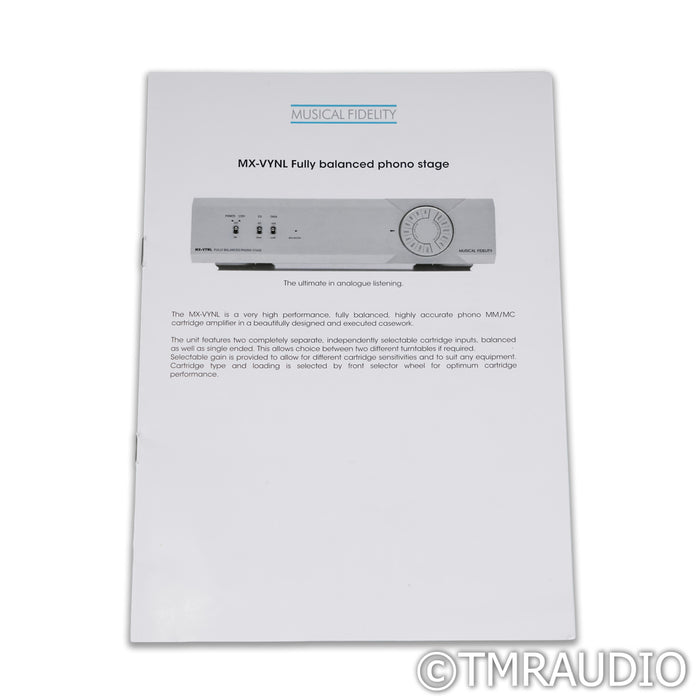 Musical Fidelity MX-VYNL MM / MC Phono Preamplifier