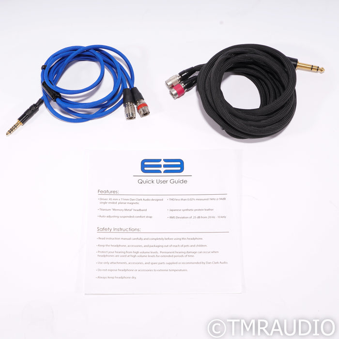 Dan Clark Audio E3 Headphones; Black Pair