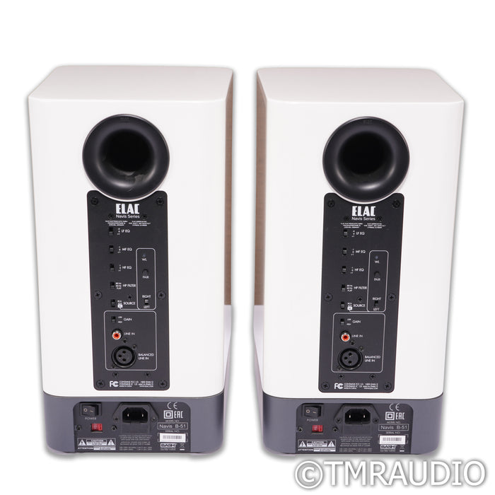 ELAC Navis ARB-51 Active Bookshelf Speakers; White Pair