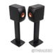 KEF LS50 Wireless II Active Bookshelf Speakers; Black Pair with Stands