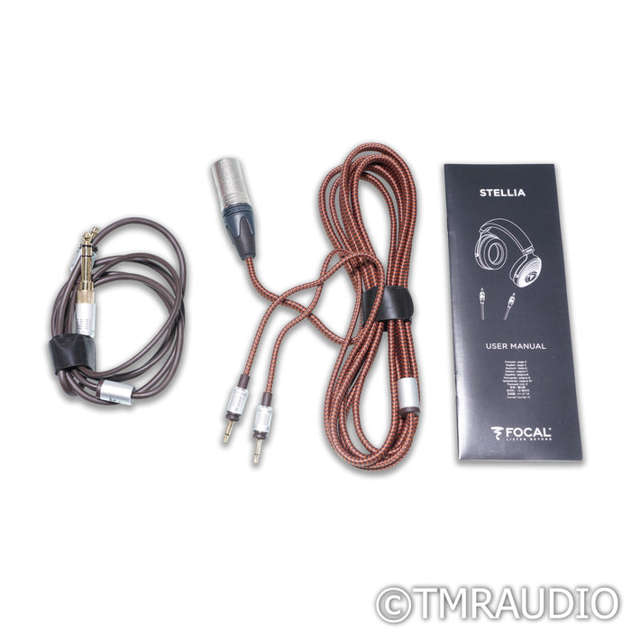 Focal Stellia Closed Back Headphones; Brown Leather Pair