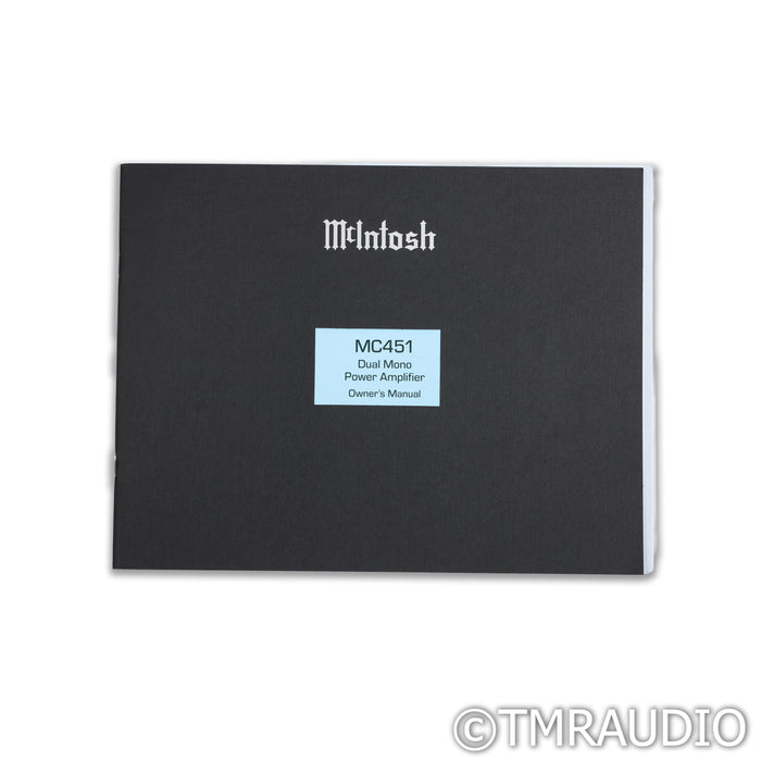 McIntosh MC451 Dual Mono Power Amplifiers; Pair
