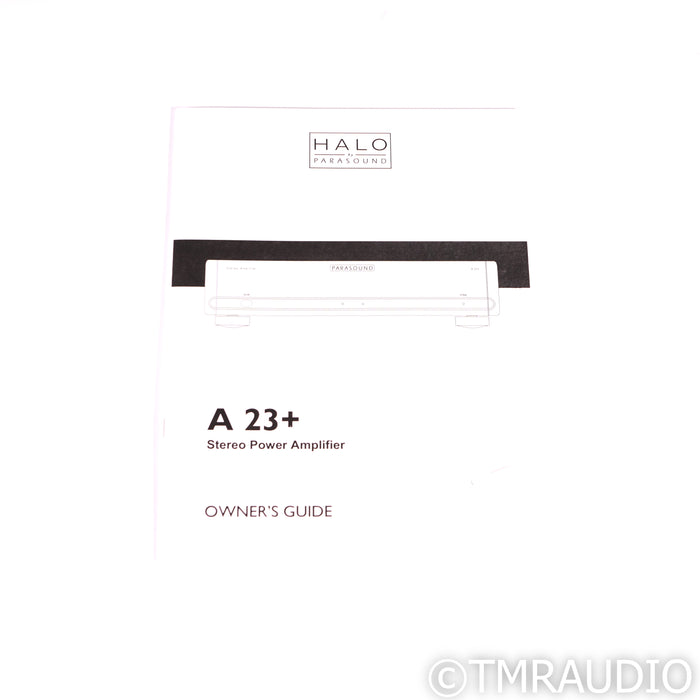 Parasound Halo A23+ Mono / Stereo Power Amplifier; A 23+