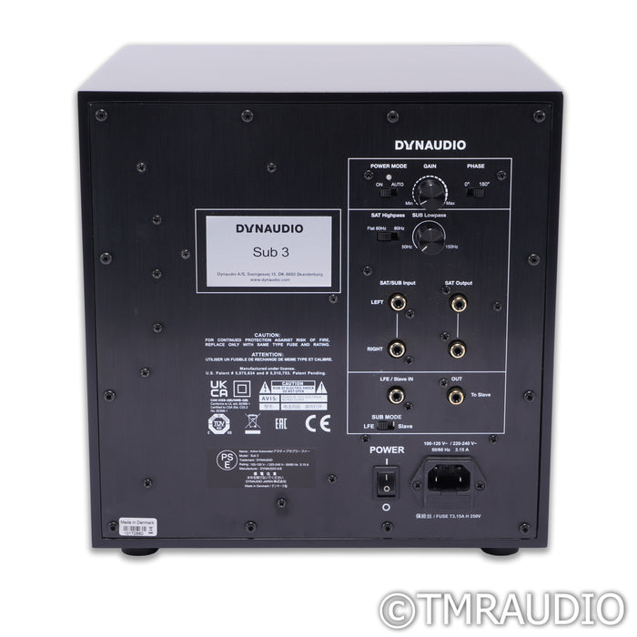 Dynaudio Sub 3 10" Powered Subwoofer; Black