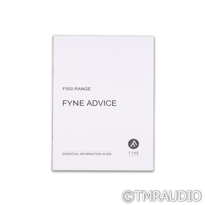 Fyne Audio F501 Floorstanding Speakers; Piano Black Pair