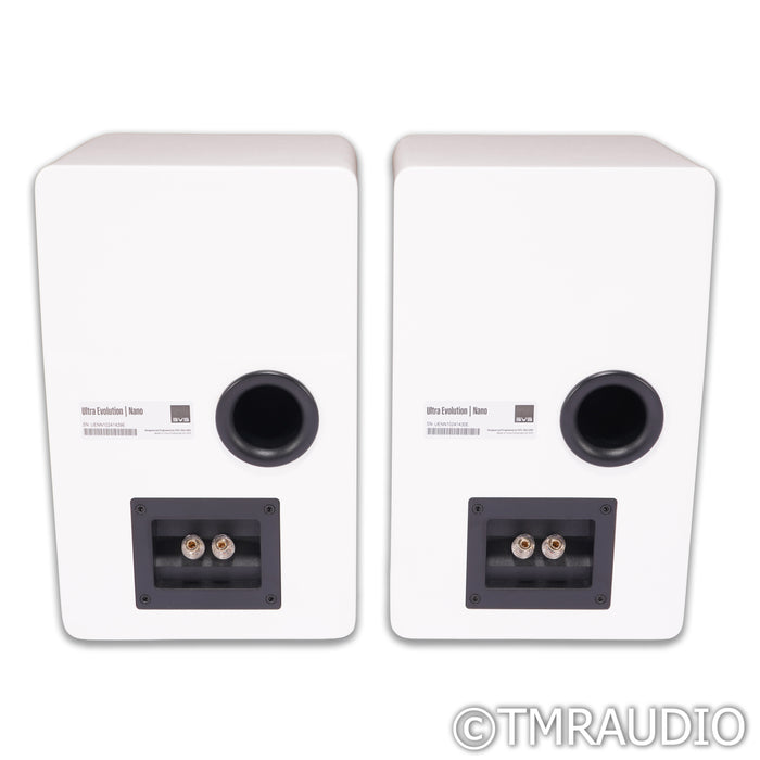 SVS Ultra Evolution Nano Bookshelf Speakers; Glossy White Pair