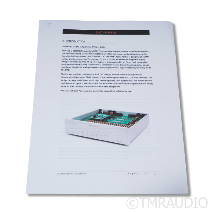 Denafrips Pontus II 12th Anniversary Edition DAC; D/A Converter