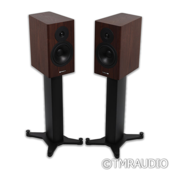 Dynaudio Evoke 20 Bookshelf Speakers; Walnut Wood Pair with Stands