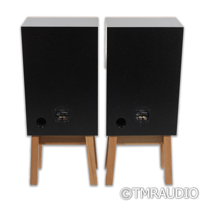 Devore Fidelity O/Baby Bookshelf Speakers; White Oak Pair with Stands