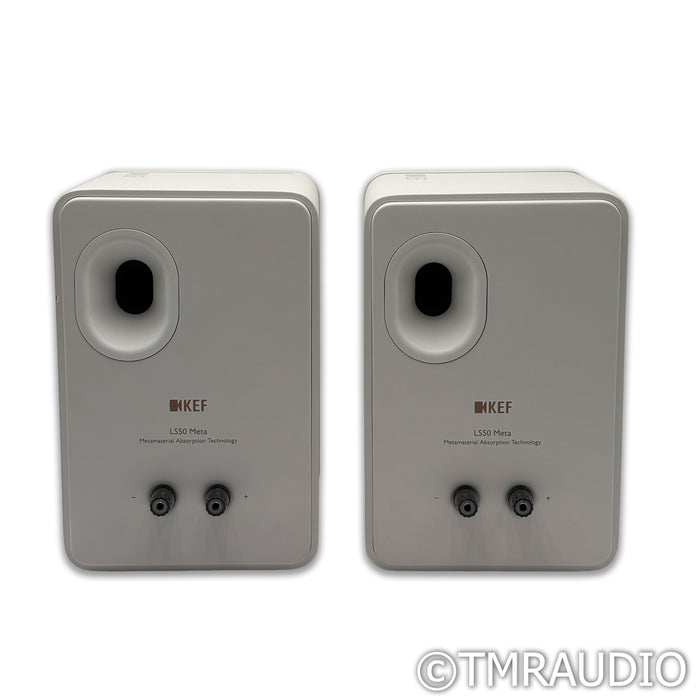 KEF LS50 Meta Bookshelf Speakers; White Pair
