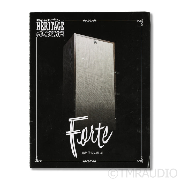 Klipsch Forte IV Floorstanding Speakers; Black Ash Pair