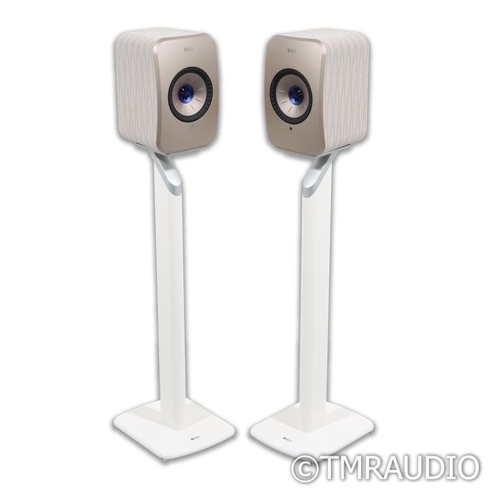 KEF LSX II Wireless Active Bookshelf Speakers; SoundWave Pair with Stands