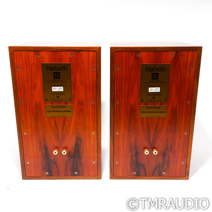 Harbeth M 30.1 35th Anniversary Bookshelf Speakers; Rosewood Pair