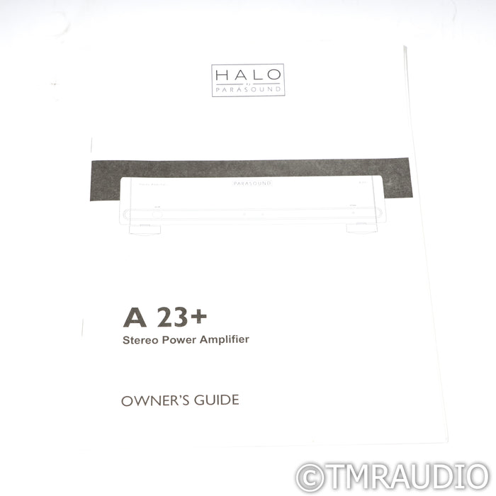 Parasound Halo A23+ Stereo Power Amplifier; A 23+