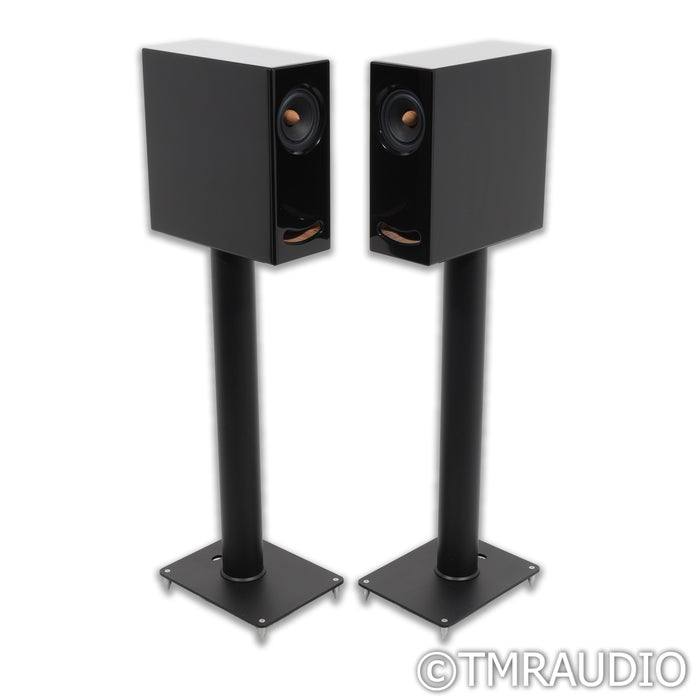 Closer Acoustics OGY Bookshelf Speakers; Black Pair w/ Stands