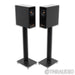 Closer Acoustics OGY Bookshelf Speakers; Black Pair w/ Stands