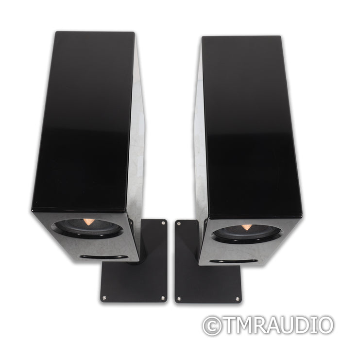 Closer Acoustics OGY Bookshelf Speakers; Black Pair w/ Stands