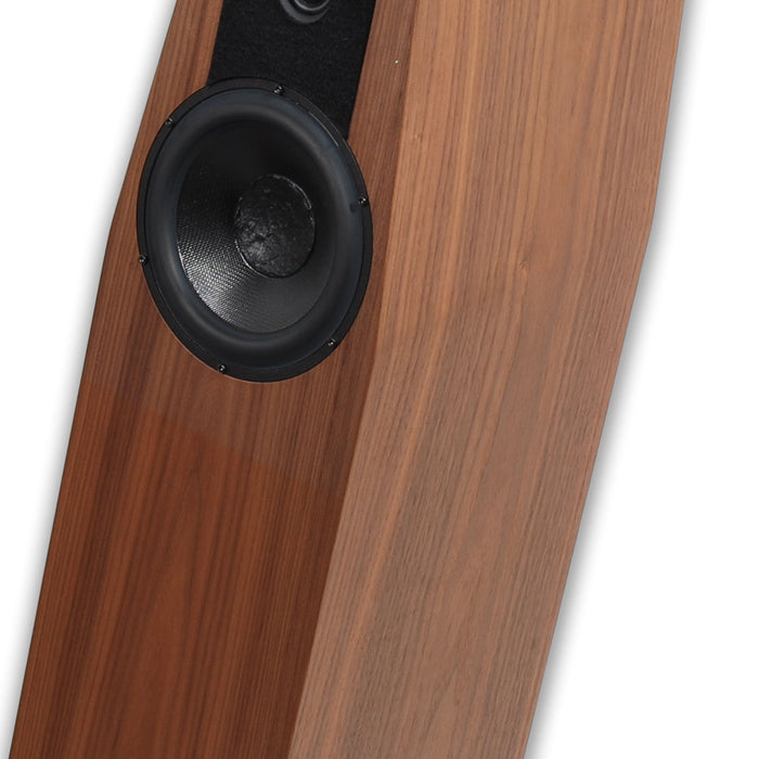Qln Prestige Three Floorstanding Speakers; Walnut Pair