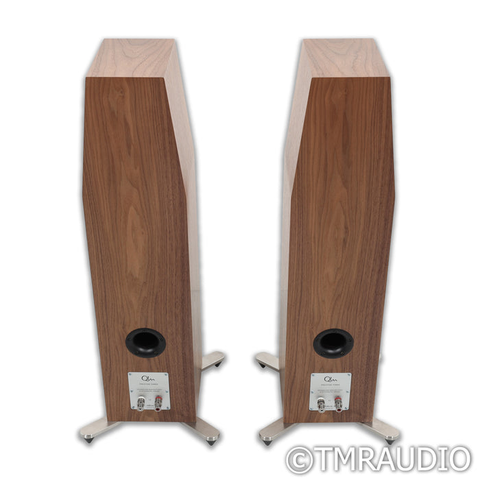 Qln Prestige Three Floorstanding Speakers; Walnut Pair
