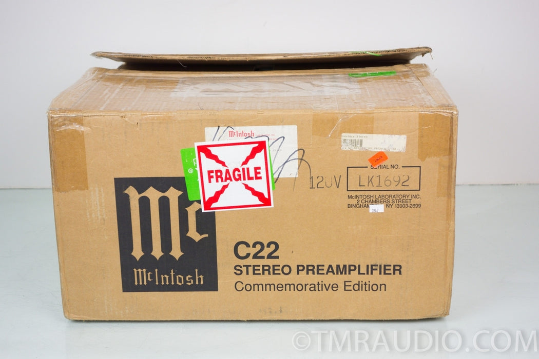 McIntosh C-22 Commemorative Edition Tube Preamplifier in Factory Box