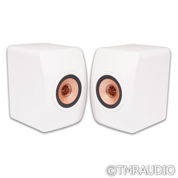 KEF LS50 Meta Bookshelf Speakers; Mineral White Pair