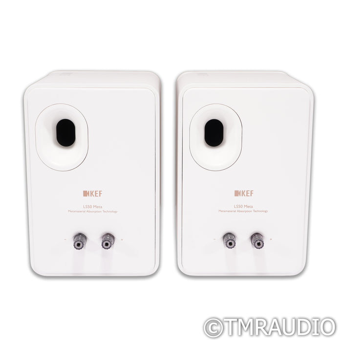 KEF LS50 Meta Bookshelf Speakers; Mineral White Pair