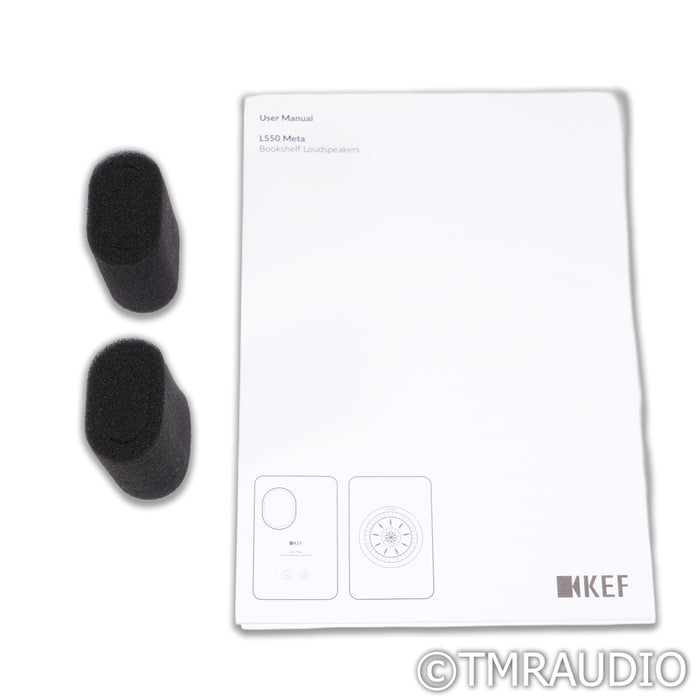 KEF LS50 Meta Bookshelf Speakers; Mineral White Pair