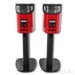 Focal Sopra No 1 Bookshelf Speakers; Imperial Red Pair with Stands