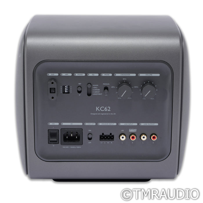 KEF KC62 Dual 6.5" Powered Subwoofer; Titanium Grey w/ Wireless Adapter Kit