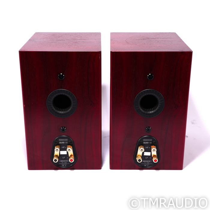 Monitor Audio Silver 100 Bookshelf Speakers; Rosenut Pair (No Grills)