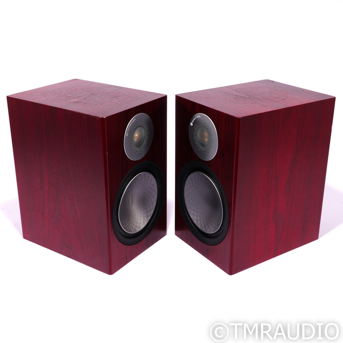 Monitor Audio Silver 100 Bookshelf Speakers; Rosenut Pair (No Grills)