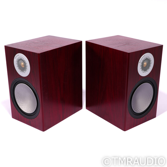 Monitor Audio Silver 100 Bookshelf Speakers; Rosenut Pair (No Grills)