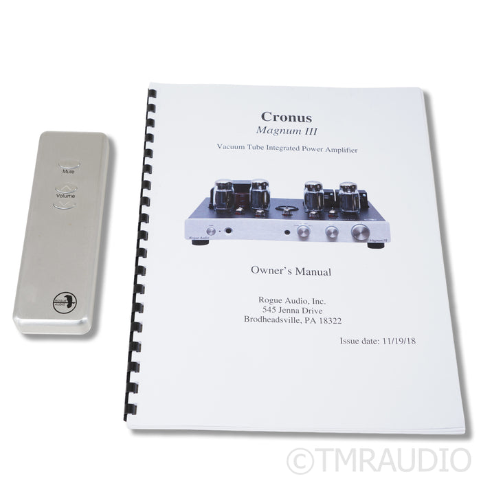 Rogue Cronus Magnum III Stereo Tube Integrated Amplifier; MM / MC Phono