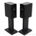 KEF R3 Meta Bookshelf Speakers; Black Pair with Stands