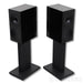 KEF R3 Meta Bookshelf Speakers; Black Pair with Stands