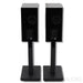 KEF R3 Meta Bookshelf Speakers; Black Pair with Stands