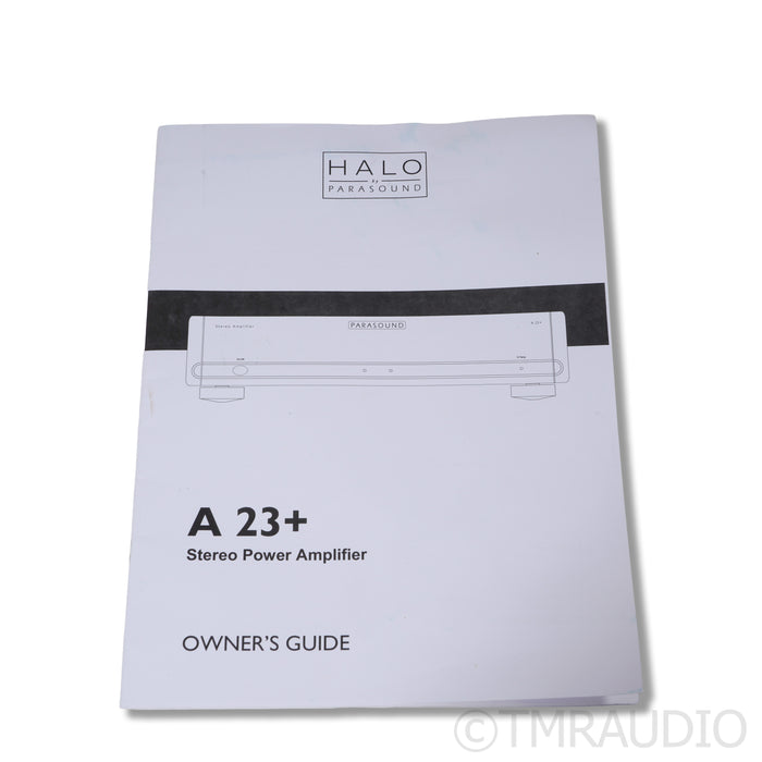 Parasound Halo A 23+ Stereo Power Amplifier; A23+