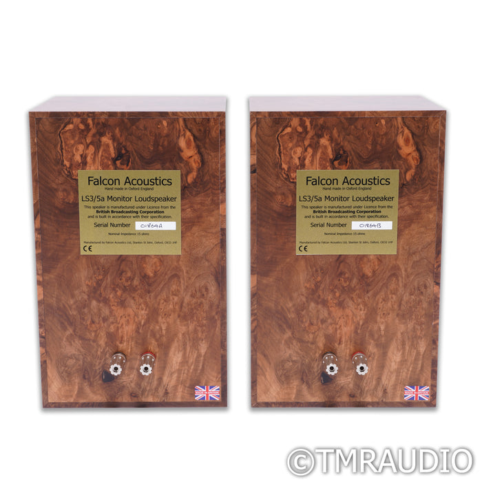 Falcon Acoustics LS3/5A Gold Badge Bookshelf Speakers; Burr Walnut Pair