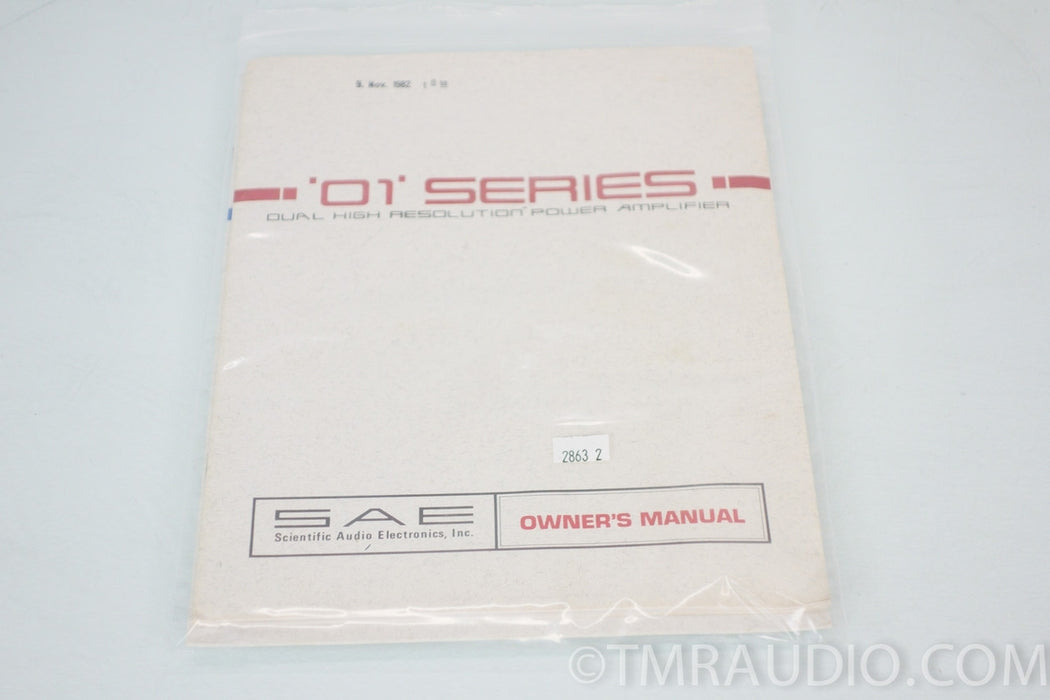 SAE A501 Dual High Resolution Power Amplifier