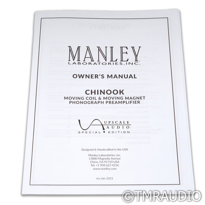 Manley Laboratories Chinook SE Tube MM / MC Phono Preamplifier
