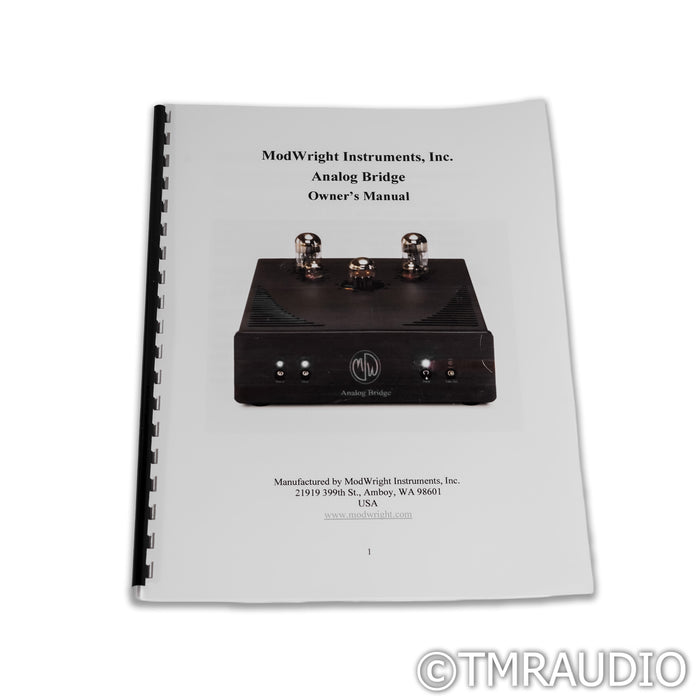 ModWright Analog Bridge Tube Buffer; XLR Upgrade (Open Box)