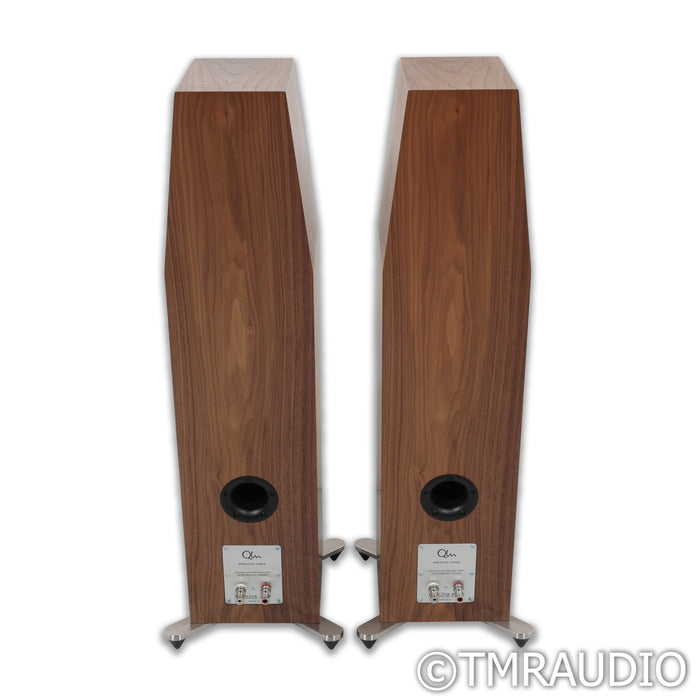 Qln Prestige Three Floorstanding Speakers; Walnut Pair (Display Model)