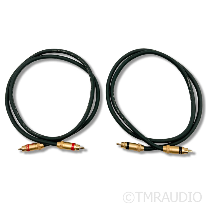 AudioQuest Topaz X 2 Hyperlitz RCA Cables; 1m Pair Interconnects