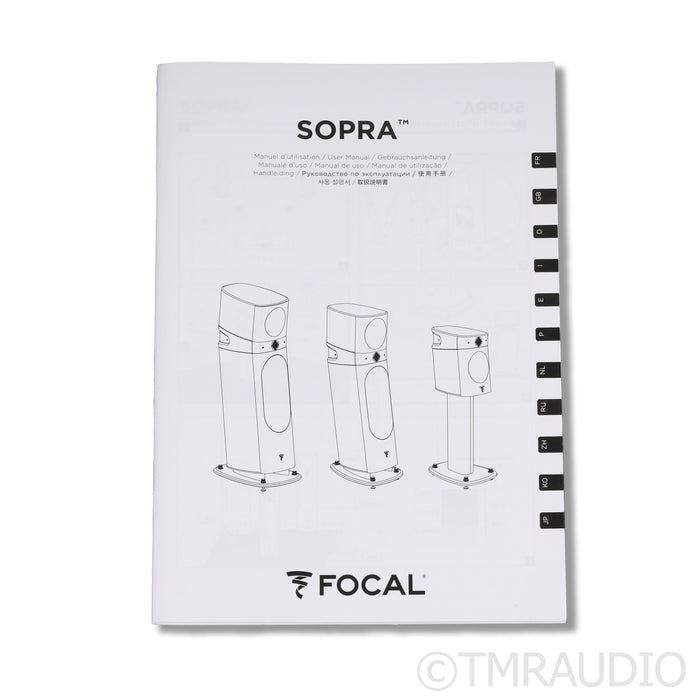 Focal Sopra No. 2 Floorstanding Speakers; Black Lacquer Pair