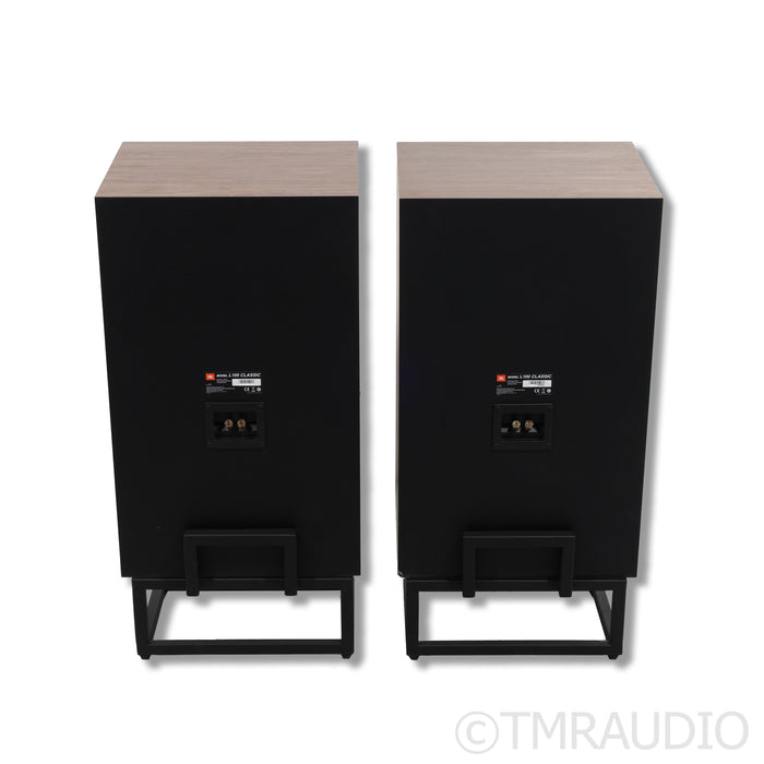 JBL James Lansing L100 Classic Bookshelf Speakers; Walnut / Blue Pair w/ Stands