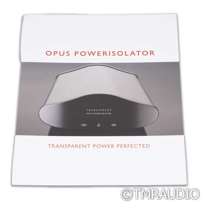 Transparent Audio Opus PowerIsolator Power Conditioner; w/ Opus AC Power Cord
